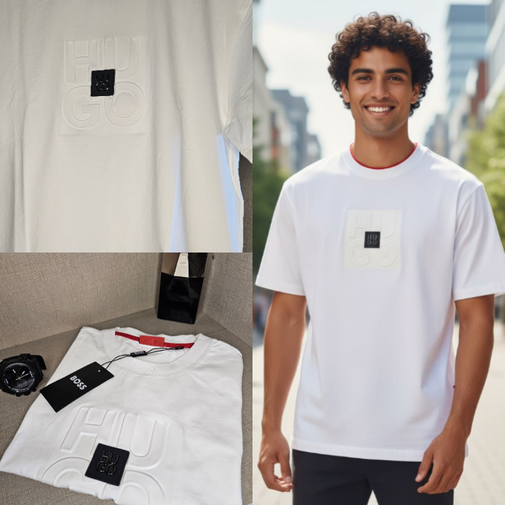 Camisa Manga Corta Hugo Boss blanca