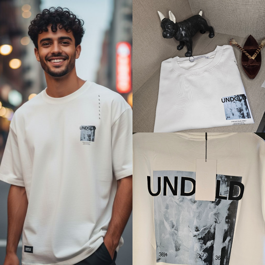 Camiseta Undergold  Blanco y color Negro